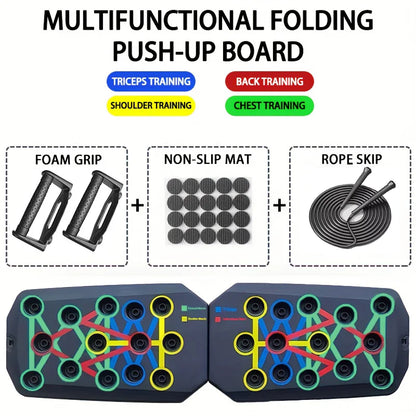 Multi-Angle Push-Up Board – Color-Coded Strength Training System