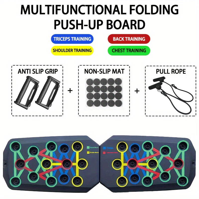 Multi-Angle Push-Up Board – Color-Coded Strength Training System